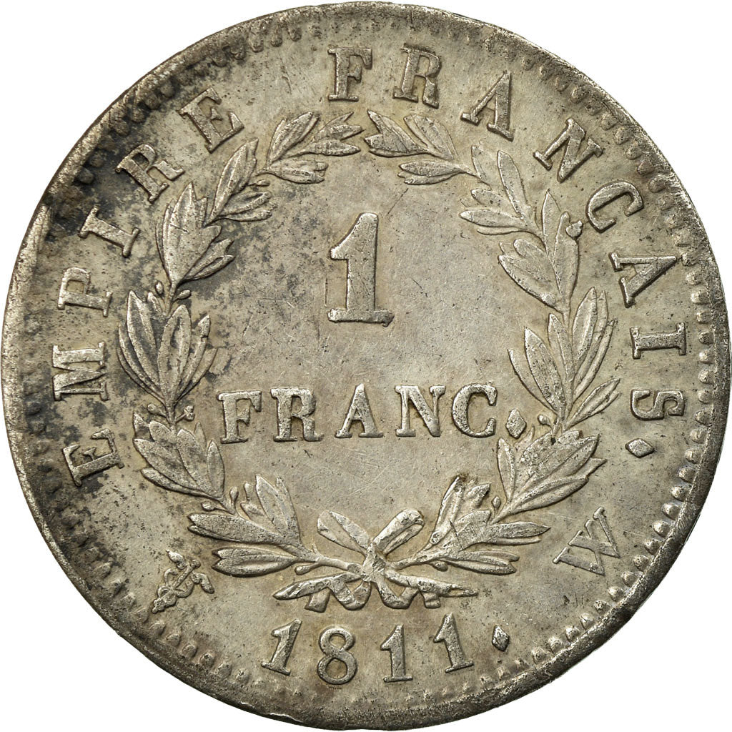 Münze, Frankreich, Napoléon I, Franc, 1811, Lille, S+, Silber, KM:692.16