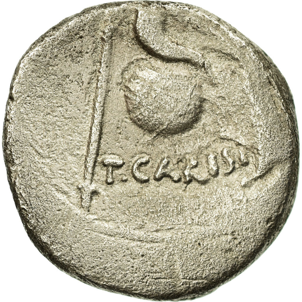 Coin, Carisia, Denarius, Rome, VF(20-25), Silver, Crawford:464/3c
