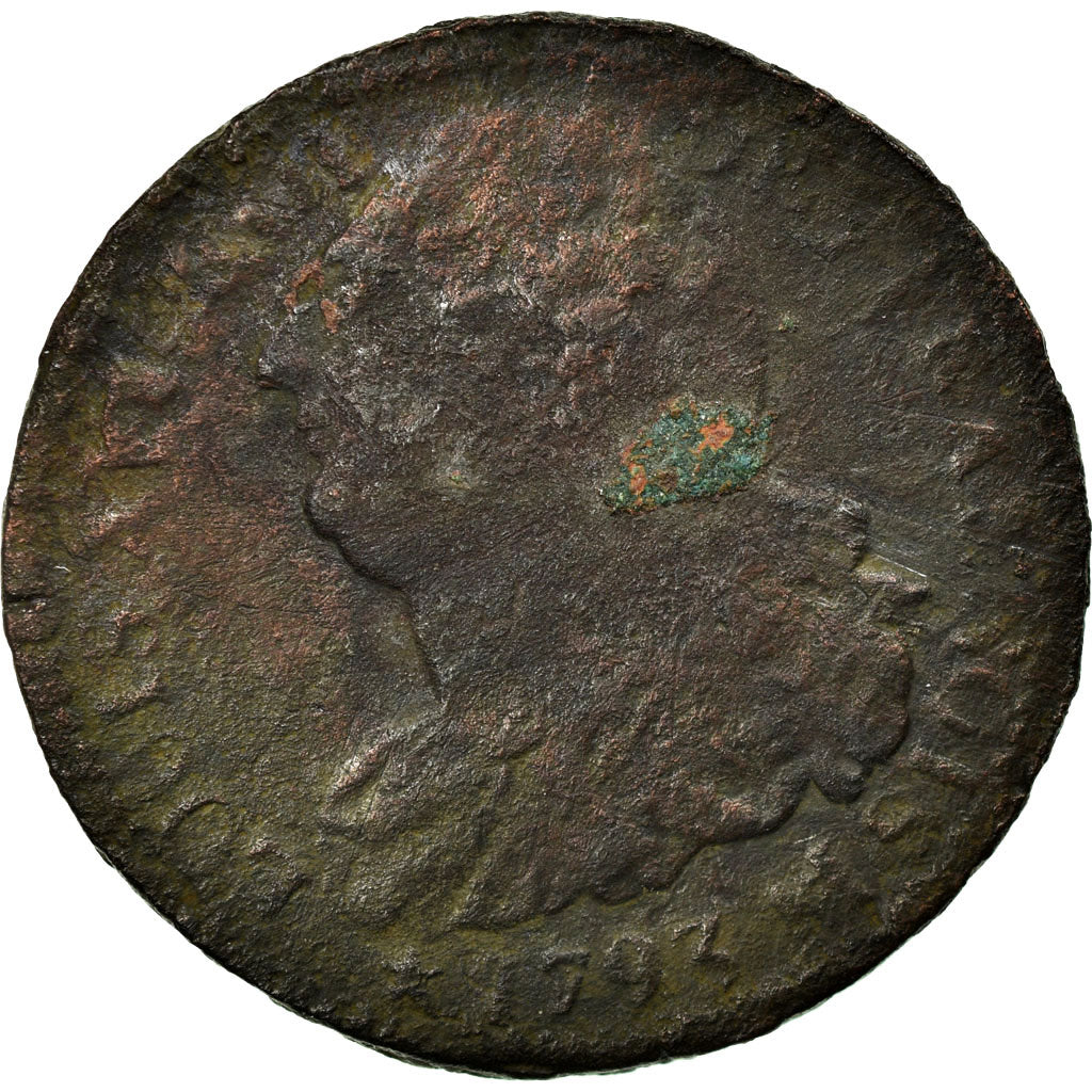 Münze, Frankreich, 2 sols françois, 2 Sols, 1793, Marseille, SGE+, Bronze