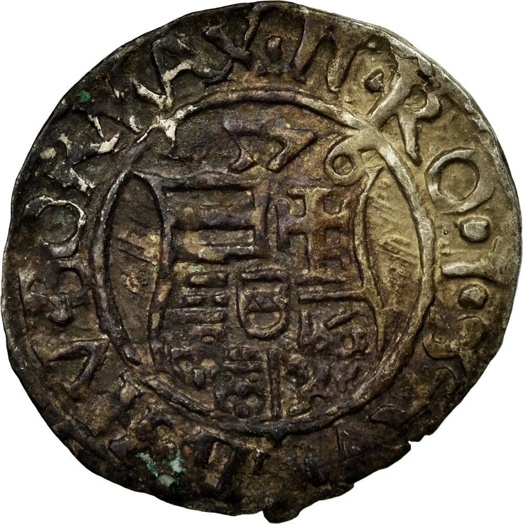 Coin, Hungary, Denarius, 1576, VF(20-25), Silver