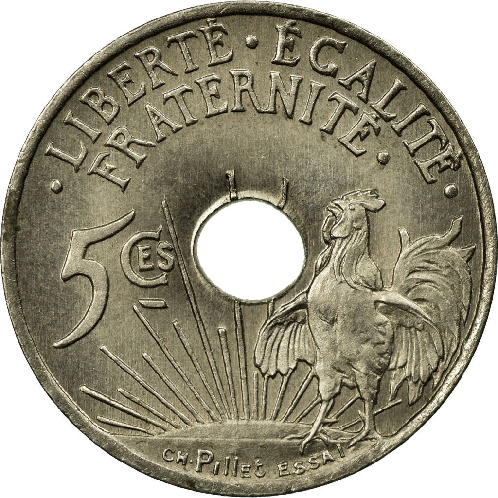 Münze, Frankreich, Essai de 5 centimes, 1913, Paris, Rare, VZ+, Nickel