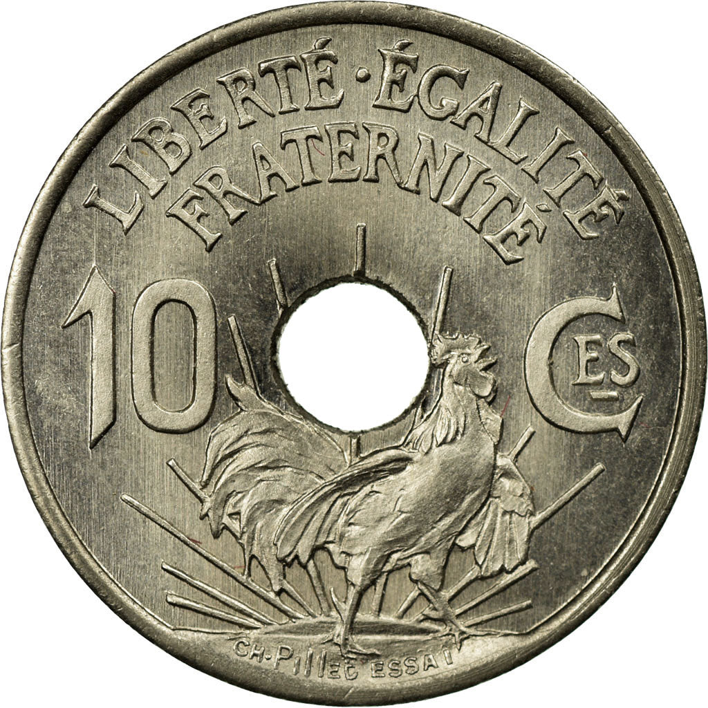Coin, France, Essai de 10 centimes, 1913, Paris, MS(64), Nickel