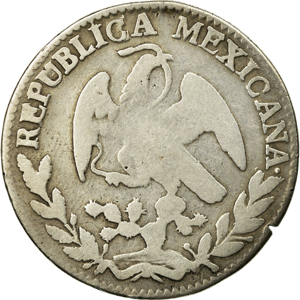Coin, Mexico, 2 Reales, 1861, Guanajuato, VF(20-25), Silver, KM:374.8