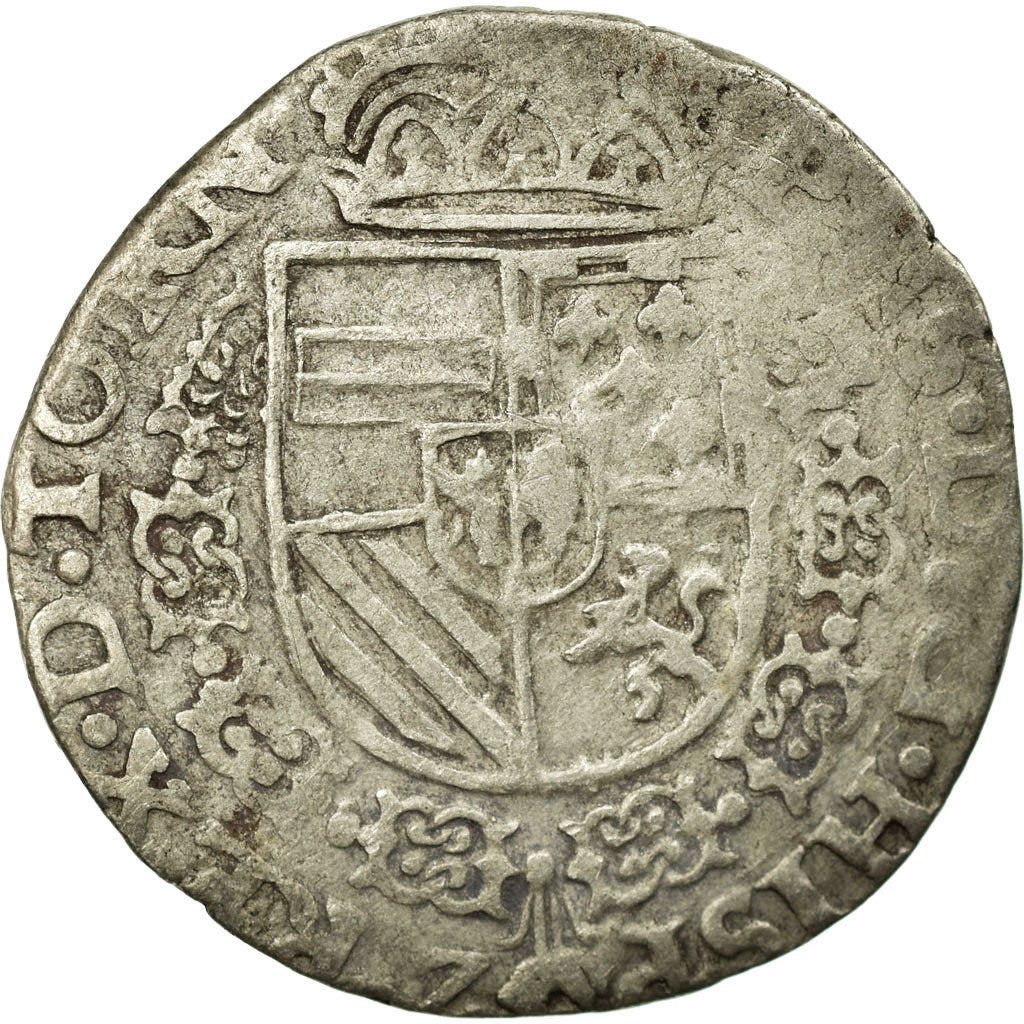 Monnaie, Belgique, 1/20 Ecu, 1582, Tournai, Rare, TTB, Argent
