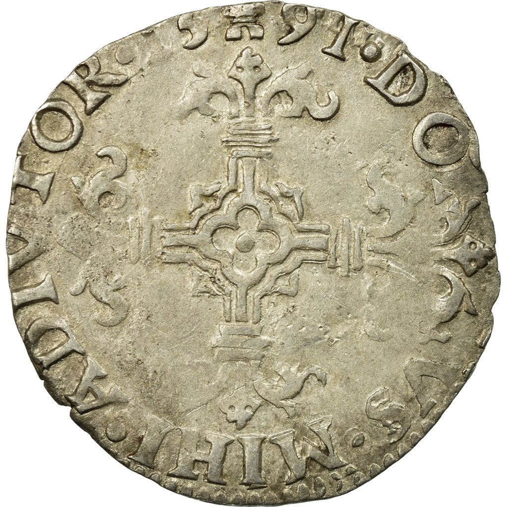 Coin, Belgium, 1/20 Ecu, 1591, Tournai, VF(30-35), Silver