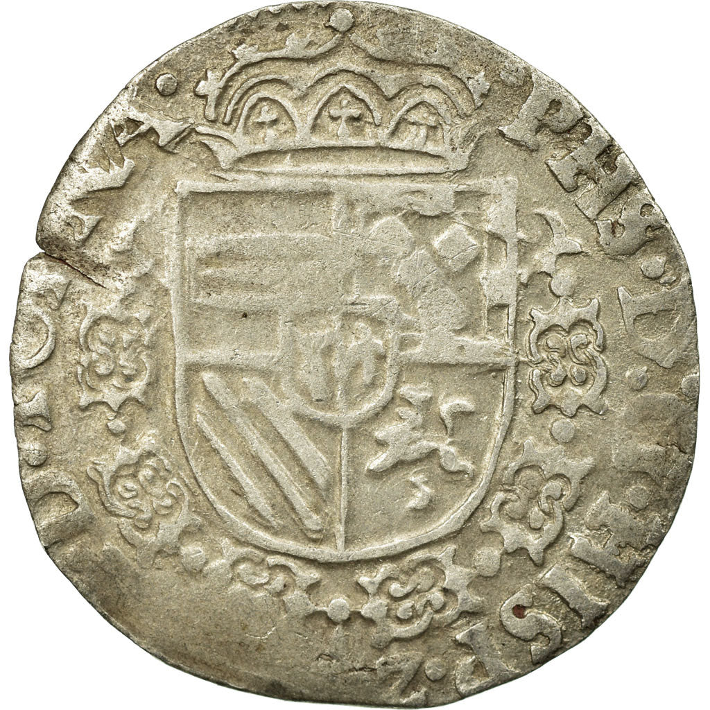 Coin, Belgium, 1/20 Ecu, 1591, Tournai, VF(30-35), Silver