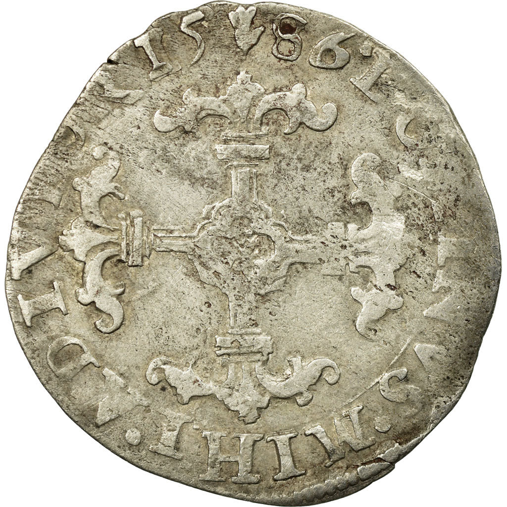 Coin, Spanish Netherlands, Philip II, 1/20 Ecu, 1586, Anvers, VF(30-35), Silver