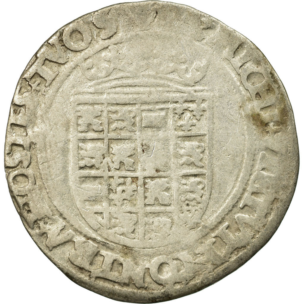 Coin, Belgium, Charles Quint, 1/2 Réal, Anvers, VF(20-25), Silver, Boudeau:2296