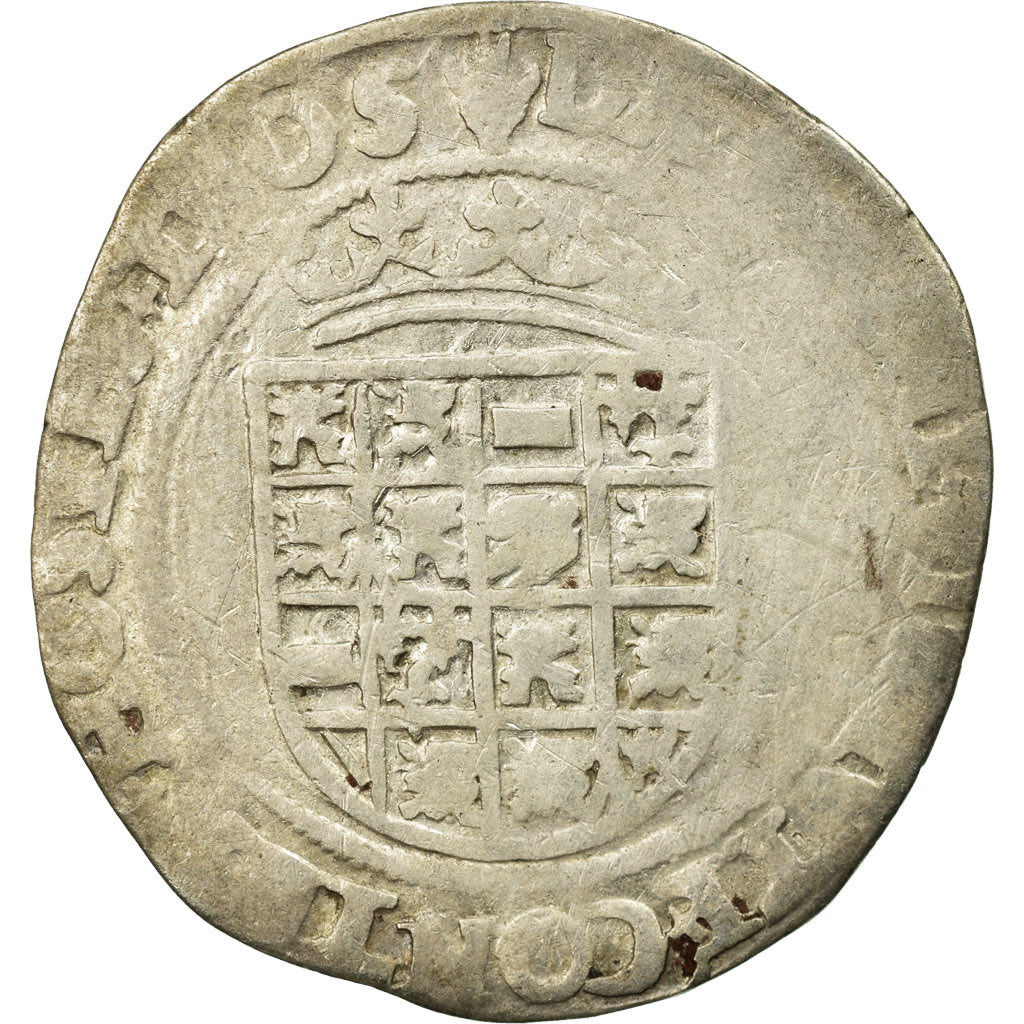 Moneta, Belgio, Charles Quint, 1/2 Réal, Anvers, MB, Argento, Boudeau:2296