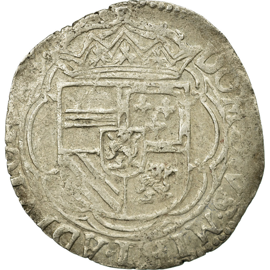 Coin, Spanish Netherlands, Philip II, Double Patard, Tournai, VF(20-25), Silver