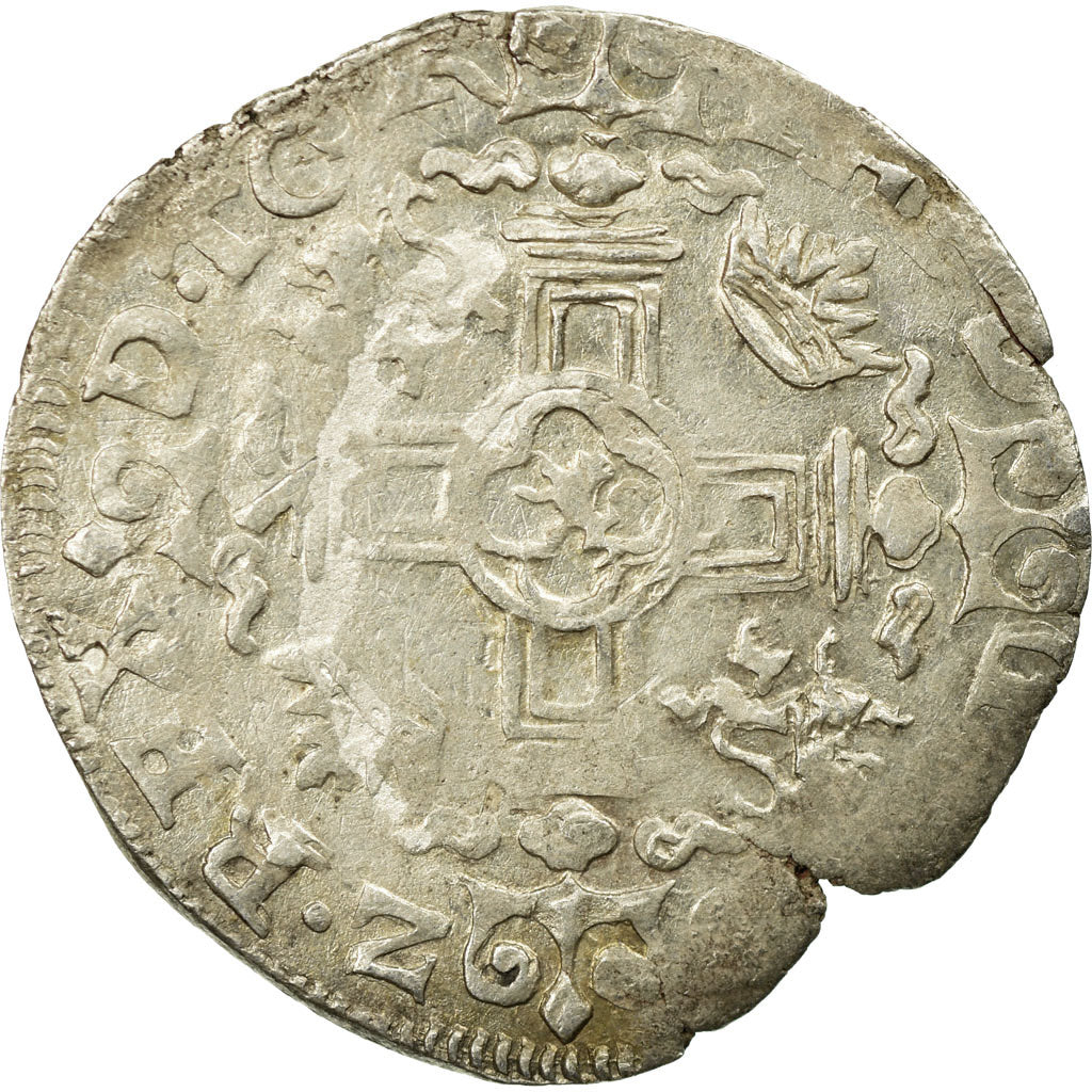 Coin, Spanish Netherlands, Philip II, Double Patard, Tournai, VF(20-25), Silver