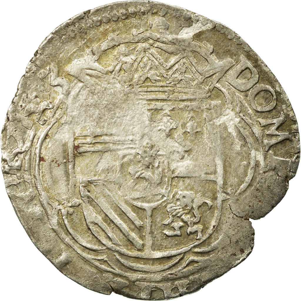 Coin, Spanish Netherlands, Philip II, Double Patard, Tournai, VF(20-25), Silver