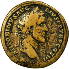 Monnaie, Antonin le Pieux, Sesterce, 142, Rome, Très rare, TB+, Cuivre