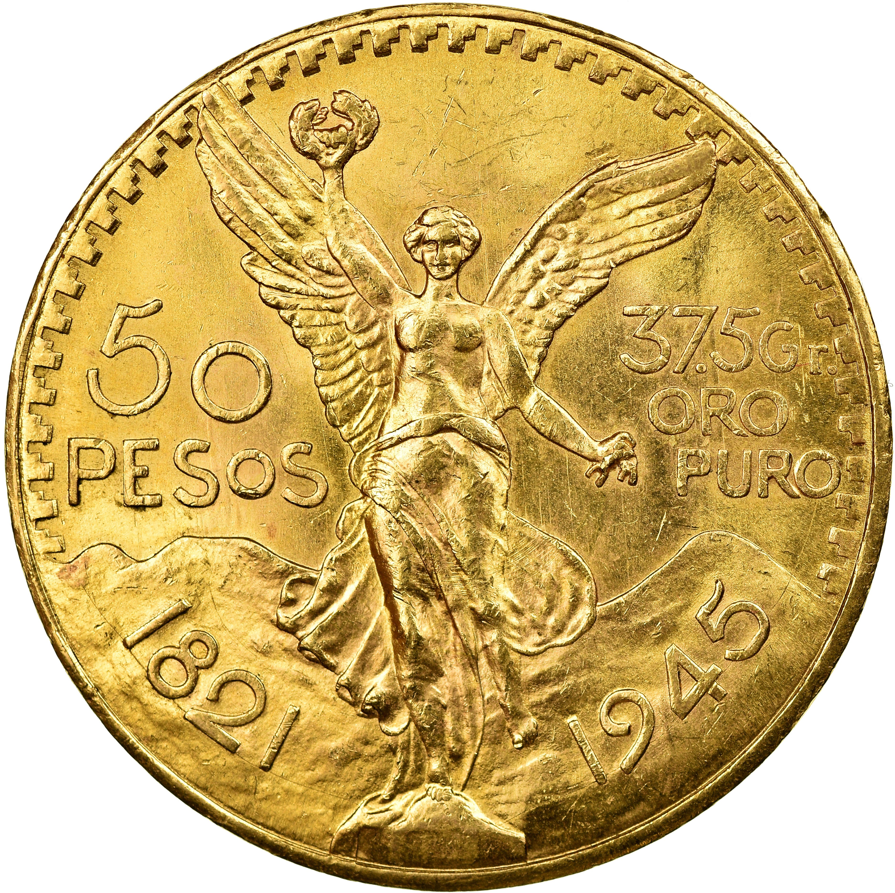 Münze, Mexiko, 50 Pesos, 1945, Mexico City, UNZ, Gold, KM:481
