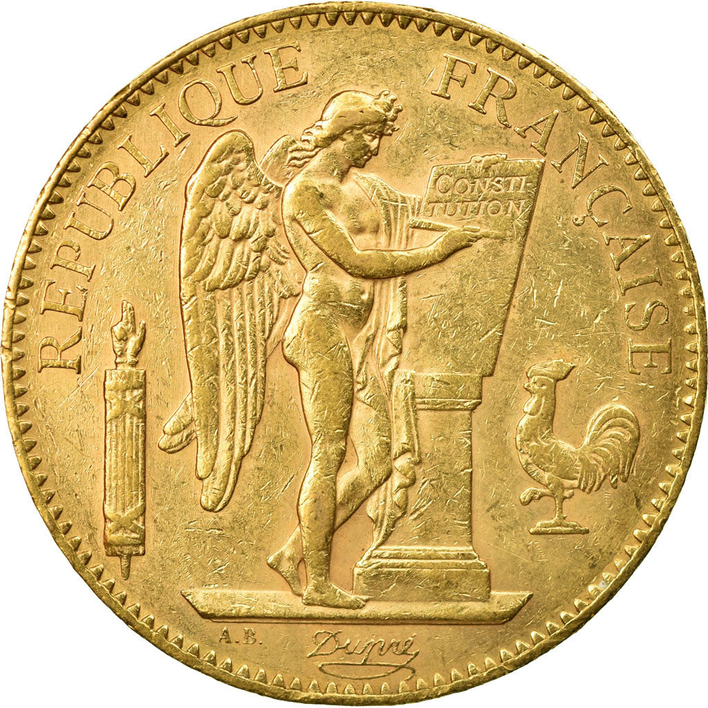 Coin, France, Génie, 100 Francs, 1906, Paris, AU(50-53), Gold, KM:832