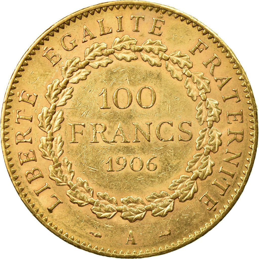 Coin, France, Génie, 100 Francs, 1906, Paris, AU(50-53), Gold, KM:832