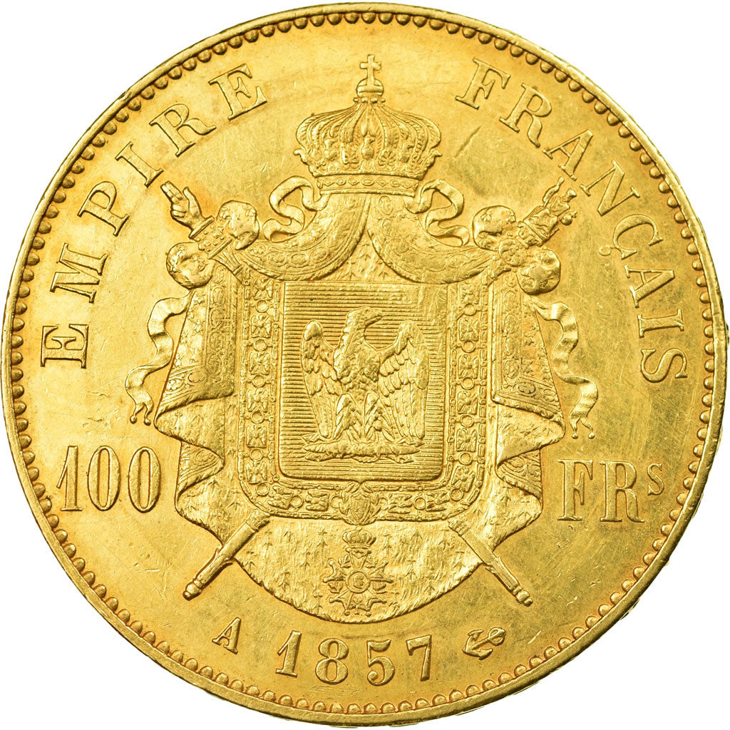 Moeda, França, Napoleon III, Napoléon III, 100 Francs, 1857, Paris, AU(50-53)