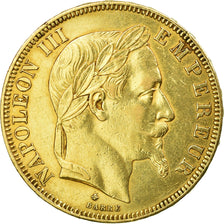 Monnaie, France, Napoleon III, Napoléon III, 50 Francs, 1866, Paris, TTB+, Or