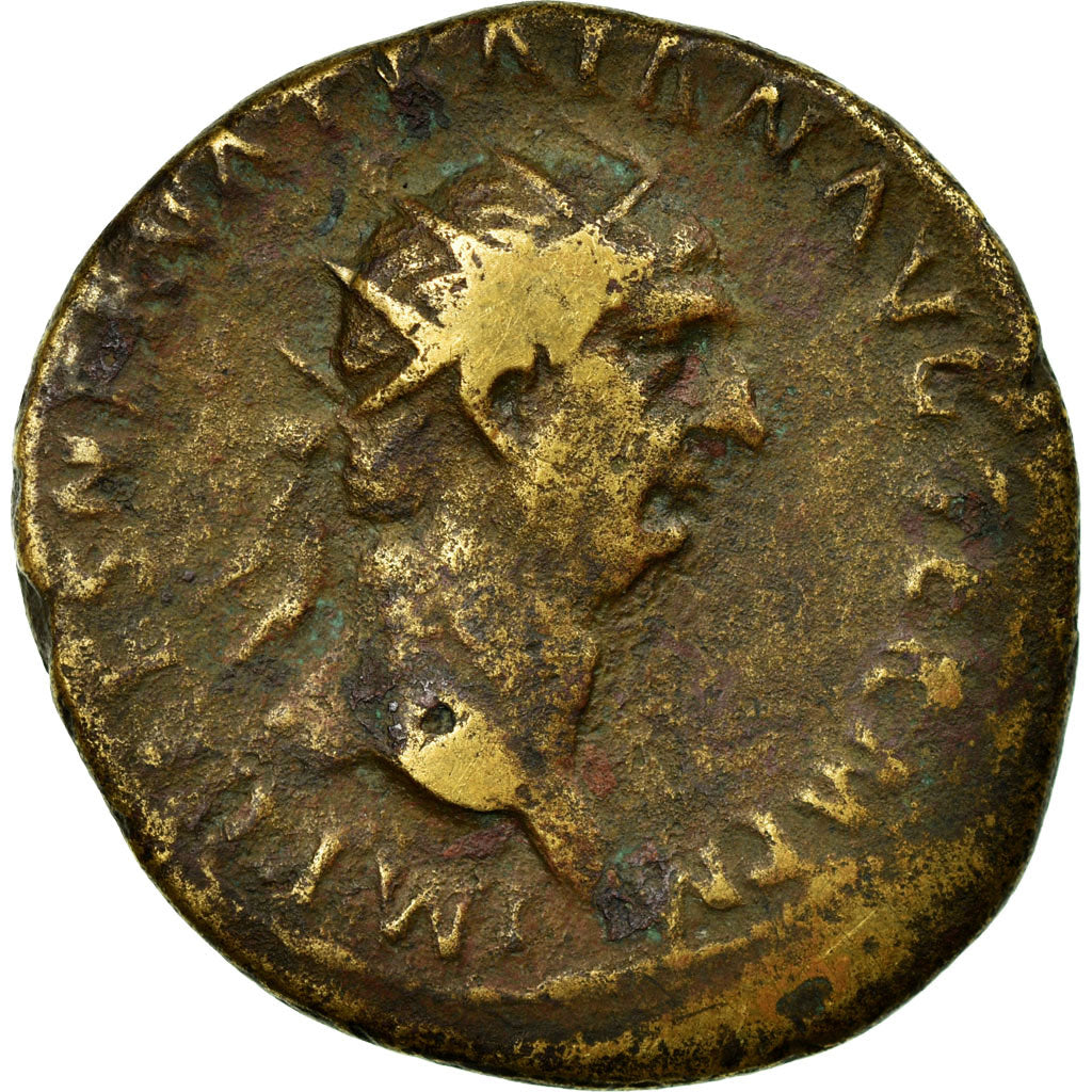 Moneta, Trajan, Dupondius, 101, Rome, F(12-15), Miedź, RIC:428