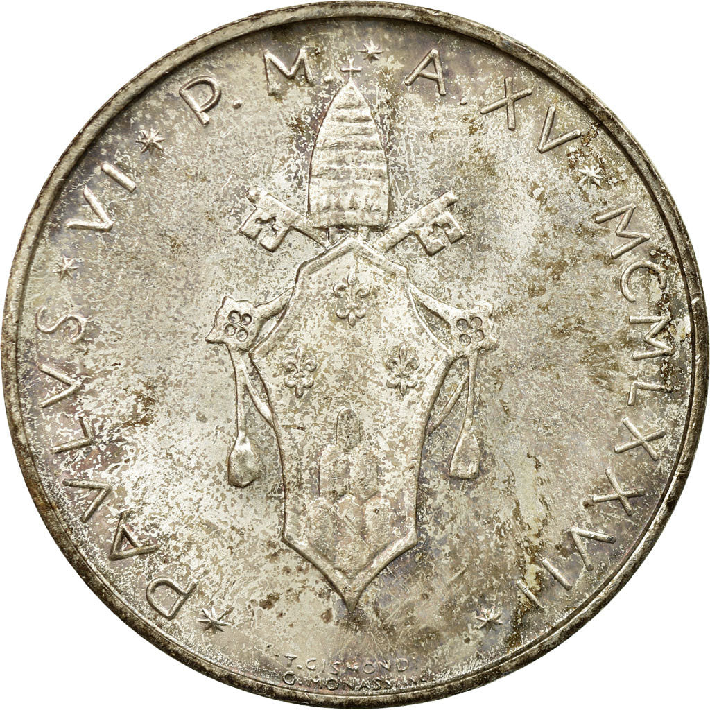 Monnaie, Cité du Vatican, Paul VI, 500 Lire, 1977, Roma, SPL, Argent, KM:132