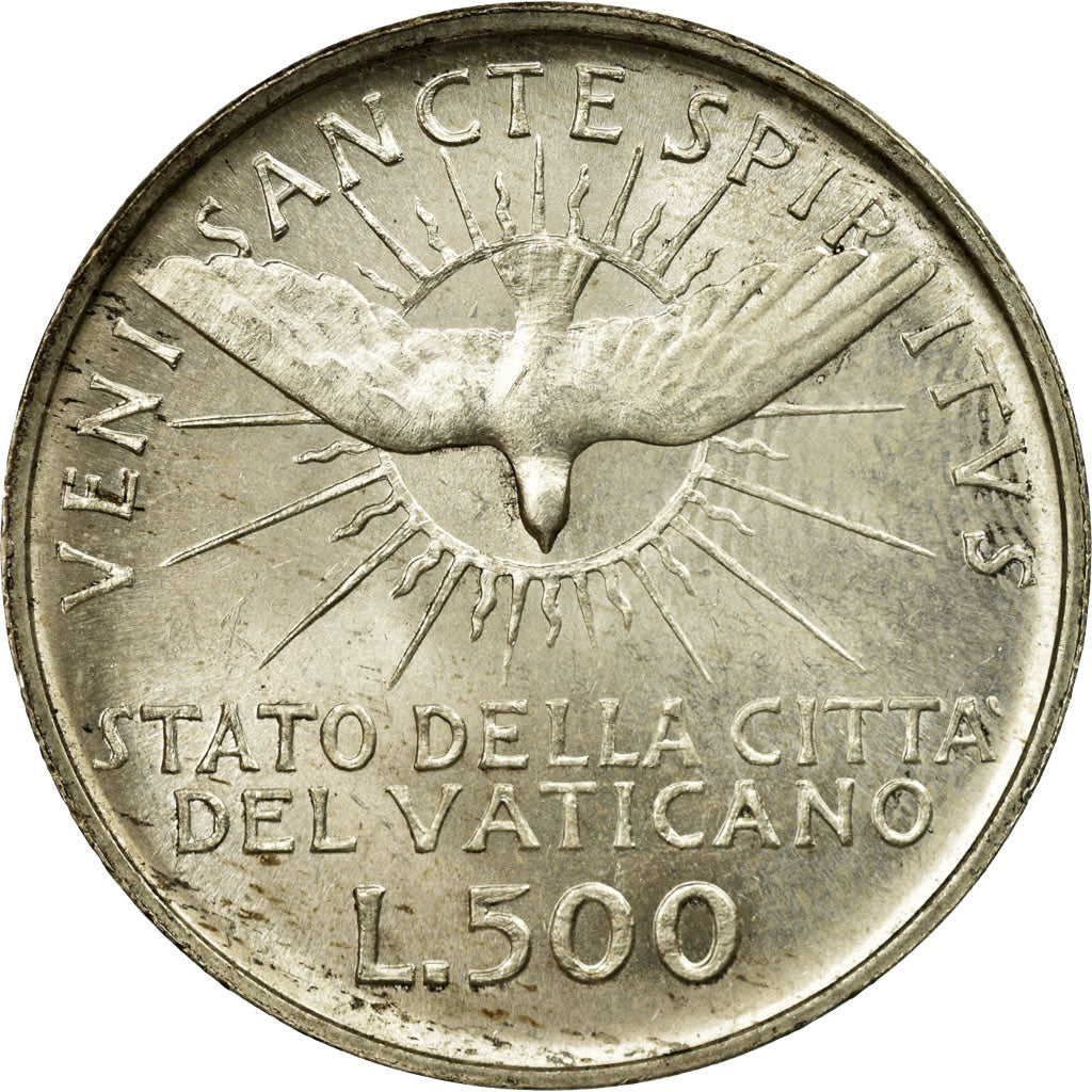 Coin, VATICAN CITY, Sede Vacante, 500 Lire, 1963, Roma, MS(63), Silver, KM:75