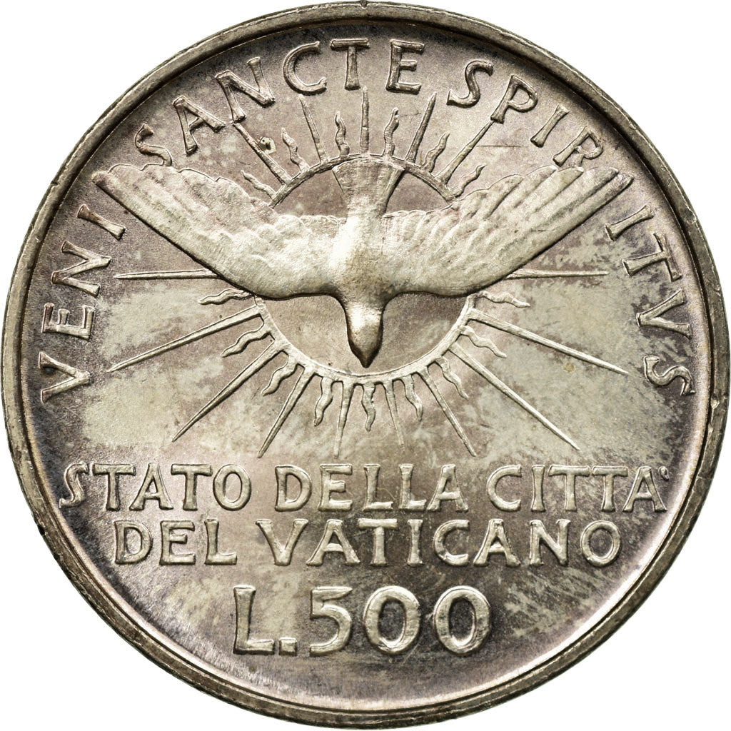 Coin, VATICAN CITY, Sede Vacante, 500 Lire, 1958, Roma, MS(63), Silver, KM:57