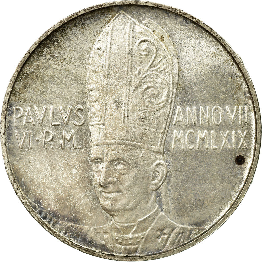 Coin, VATICAN CITY, Paul VI, 500 Lire, 1969, Roma, MS(63), Silver, KM:115