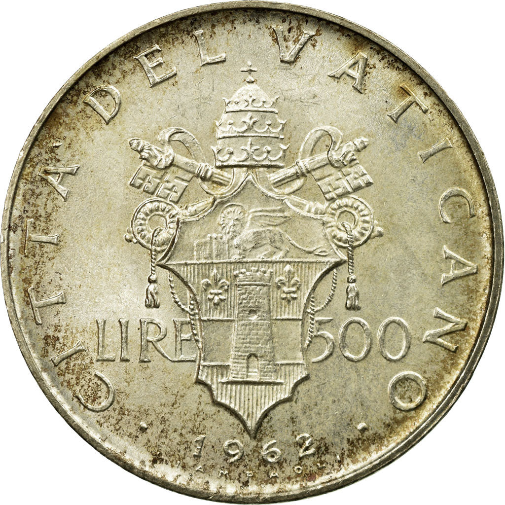 Moneta, CITTÀ DEL VATICANO, John XXIII, 500 Lire, 1962, Roma, SPL, Argento