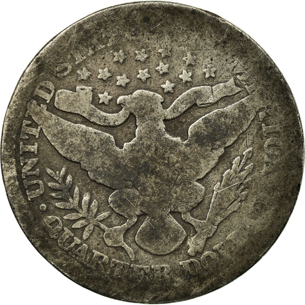 Coin, United States, Barber Quarter, Quarter, 1900, U.S. Mint, Philadelphia