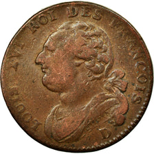 Moneta, Francia, 12 deniers françois, 12 Deniers, 1792, Lyon, MB+, Bronzo