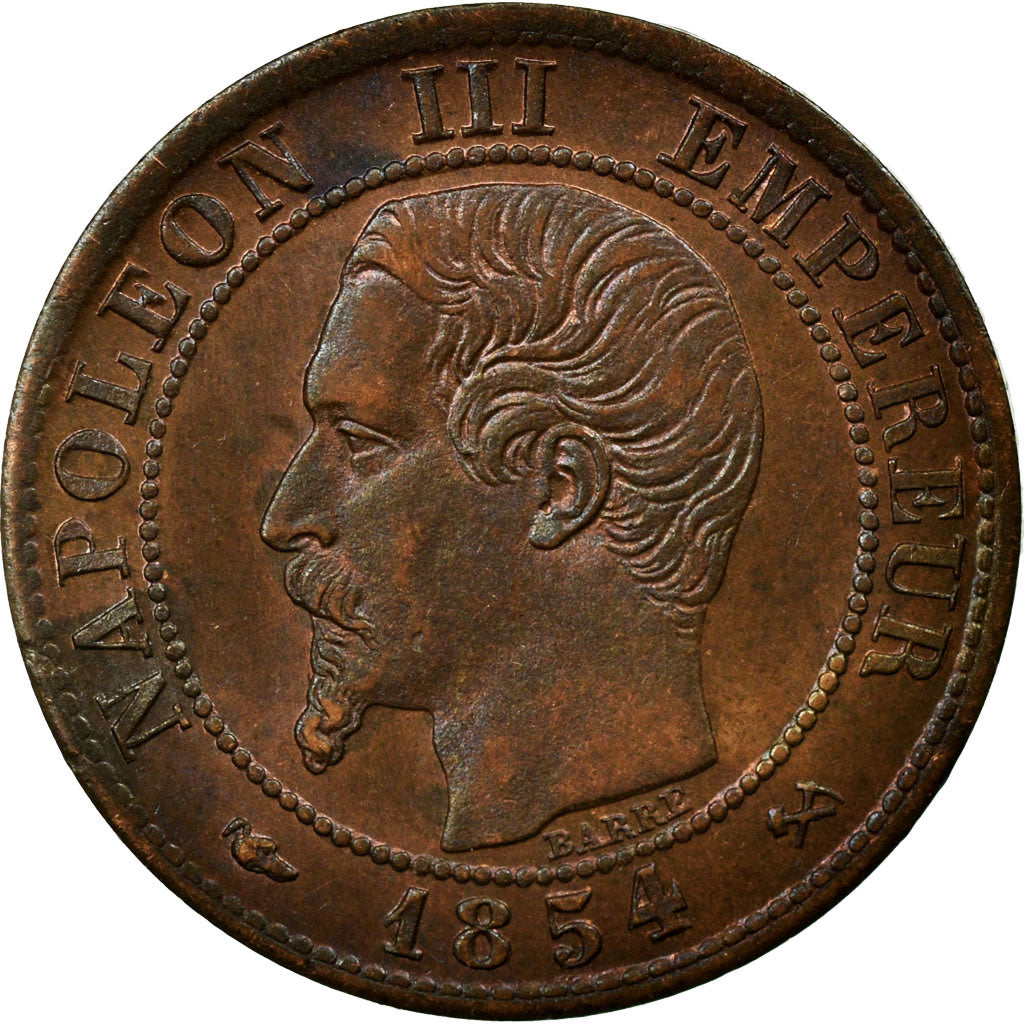 Coin, France, Napoleon III, Napoléon III, Centime, 1854, Rouen, Rare