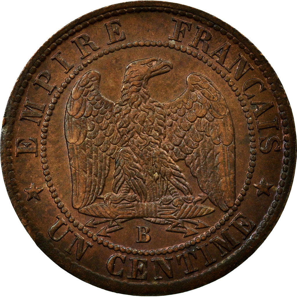 Coin, France, Napoleon III, Napoléon III, Centime, 1854, Rouen, Rare