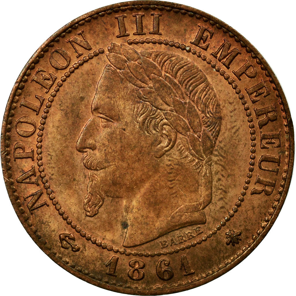 Moneta, Francia, Napoleon III, Napoléon III, Centime, 1861, Paris, SPL+