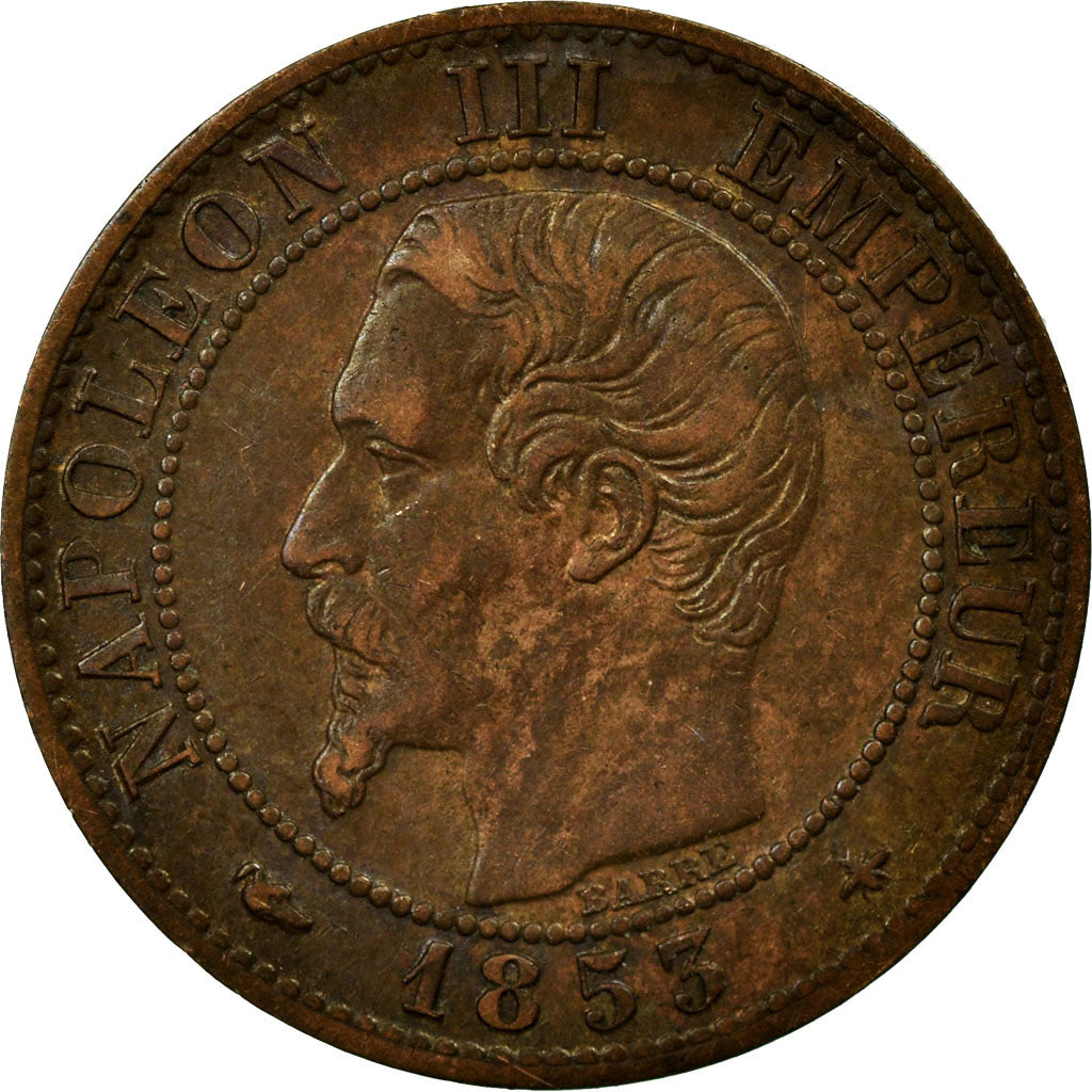 Moneda, Francia, Napoleon III, Napoléon III, Centime, 1853, Strasbourg, EBC+