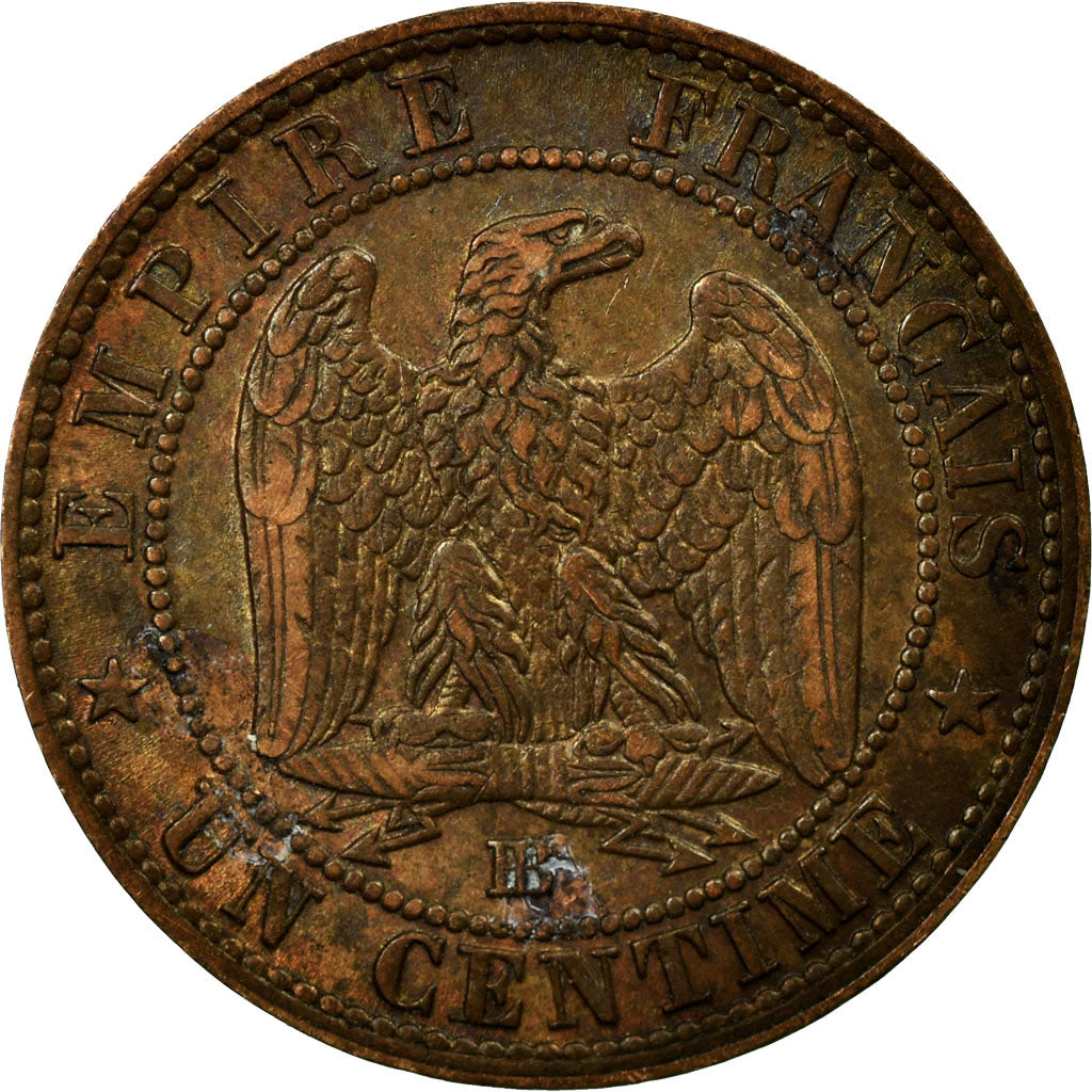 Moneda, Francia, Napoleon III, Napoléon III, Centime, 1853, Strasbourg, EBC+