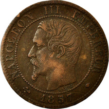 Coin, France, Napoleon III, Napoléon III, Centime, 1857, Marseille, EF(40-45)