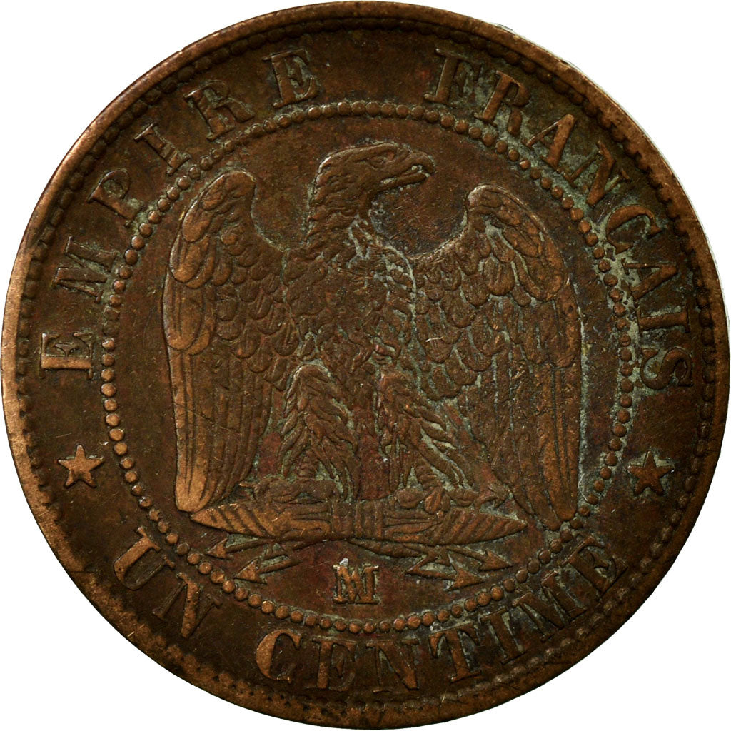 Coin, France, Napoleon III, Napoléon III, Centime, 1857, Marseille, EF(40-45)