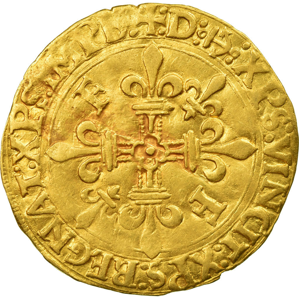 Moneta, Francja, François Ier, Ecu d'or, Bayonne, EF(40-45), Złoto
