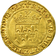 Monnaie, France, Charles VIII, Ecu d'or, Poitiers, TTB, Or, Duplessy:575A