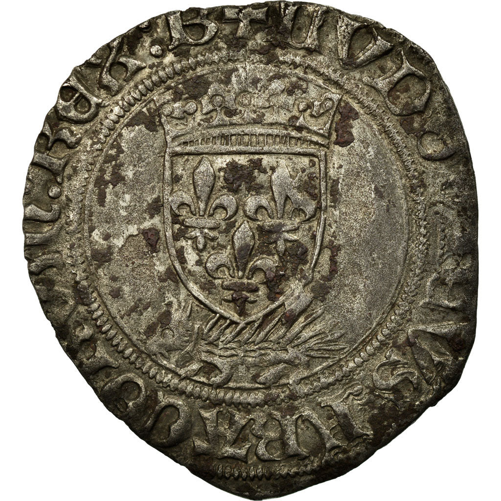 Moeda, França, Louis XII, Douzain au porc-épic, Bourges, EF(40-45), Lingote