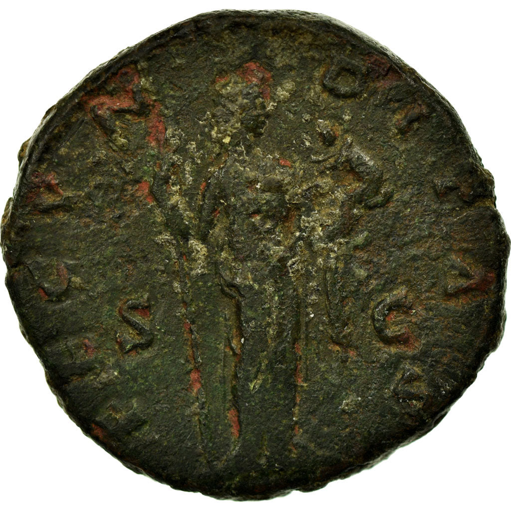 Coin, Faustina II, As, 156-161, Roma, VF(20-25), Bronze, RIC:1639