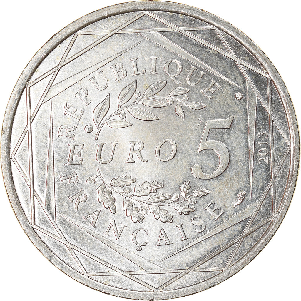 France, 5 Euro, Egalité, 2013, MS(63), Silver, Gadoury:EU646