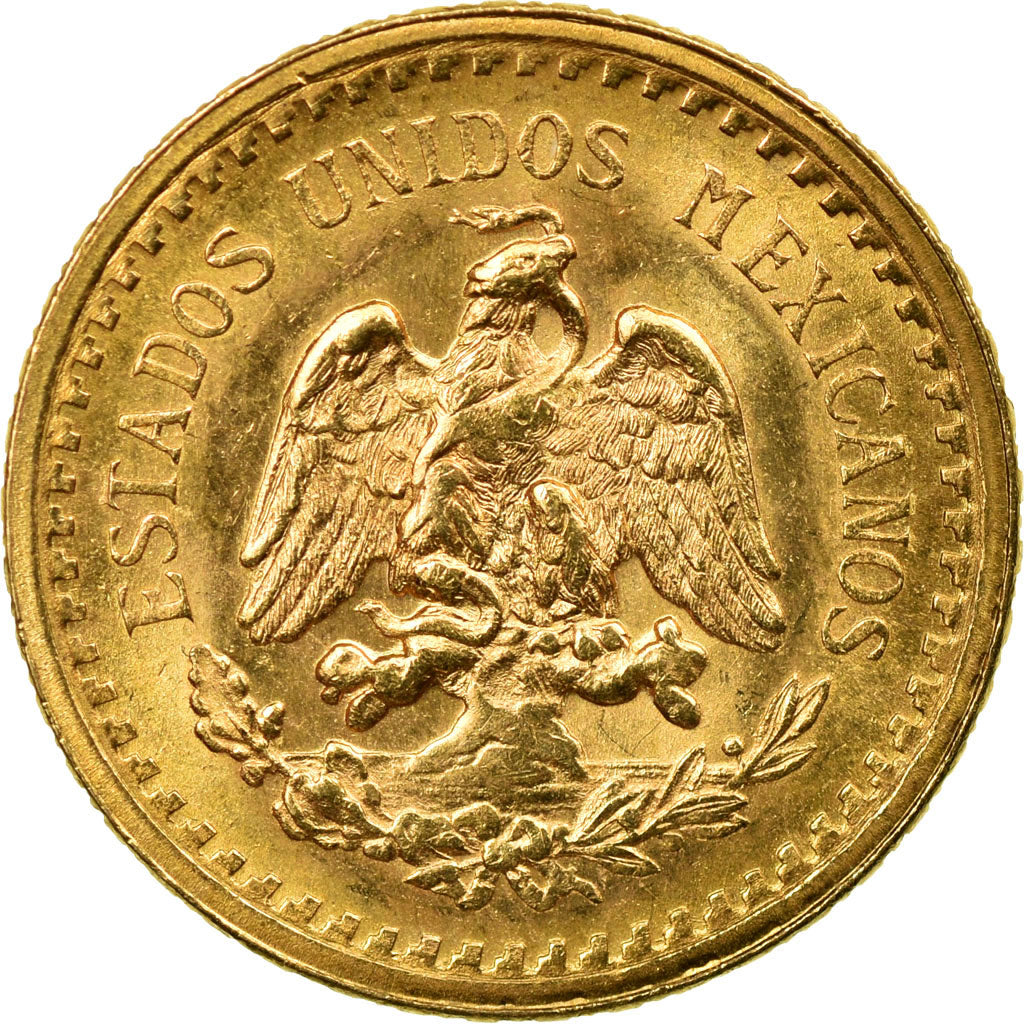 Coin, Mexico, 2-1/2 Pesos, 1945, Mexico City, AU(55-58), Gold, KM:463