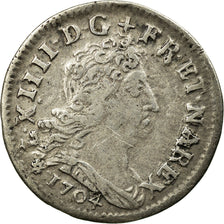 Monnaie, France, Louis XIV, 5 Sols aux insignes, 5 Sols, 1/16 ECU, 1704
