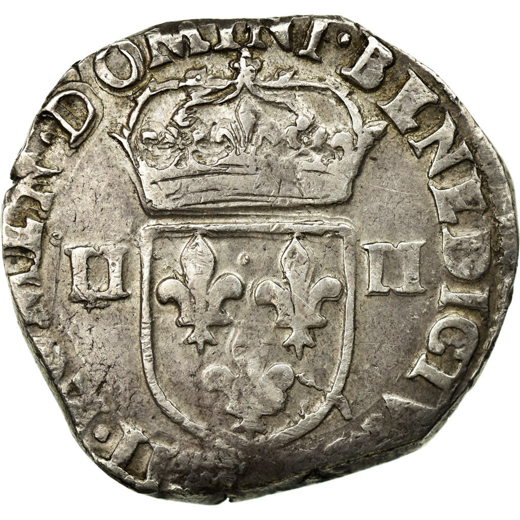 Moneta, Francia, Henri IV, 1/4 Ecu, 1605, MB+, Argento