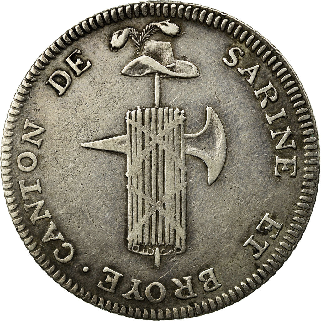 Münze, SWISS CANTONS, FREIBURG, 42 Kreuzer, 1798, Fribourg, S+, Silber, KM:65