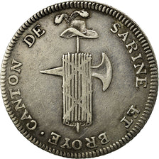 Münze, SWISS CANTONS, FREIBURG, 42 Kreuzer, 1798, Fribourg, S+, Silber, KM:65