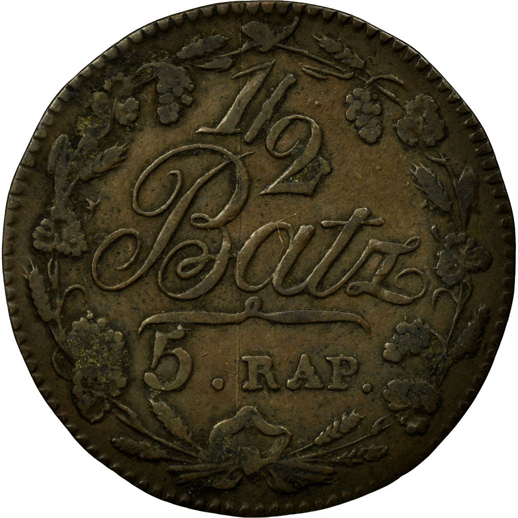 Monnaie, SWISS CANTONS, VAUD, 1/2 Batzen-5 Rappen, 1811, TTB, Billon, KM:6