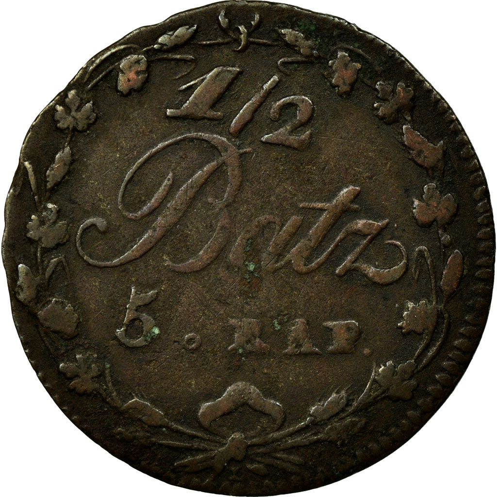 Coin, SWISS CANTONS, VAUD, 1/2 Batzen-5 Rappen, 1806, EF(40-45), Billon, KM:6