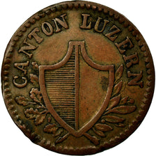 Coin, SWISS CANTONS, LUZERN, Rappen, 1845, EF(40-45), Copper, KM:119